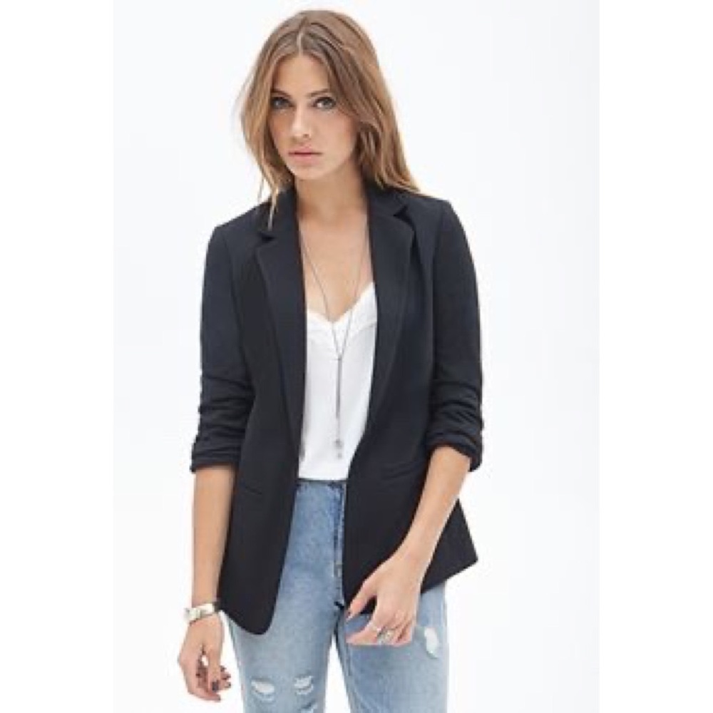 Forever 21 Black Blazer - Picture 1 of 8